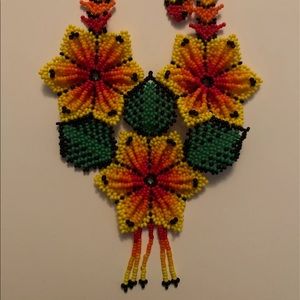 Mexican huichol necklace